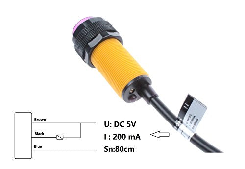 NOYITO E18-D80NK Adjustable Infrared Obstacle Avoidance Detection Sensor 5V Switch Detect 3-80cm