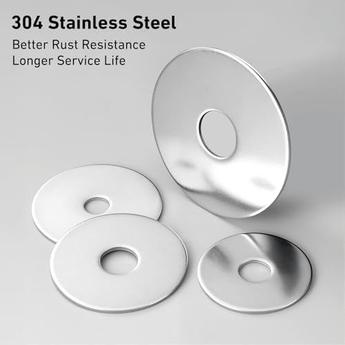 90PCS 5/32" x 3/4" Fender Washers, Thickened 304 Stainless Steel 18-8 Fender Washer,5/32" ID x 3/4" OD - color: Silver, size: 5/32x3/4"