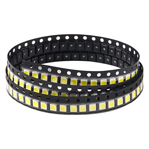 200pcs 3528(1210) White SMD LED Diode Lights Chips (3.5mmx2.8mm DC 3V 20mA 7-8LM) Super Bright Lighting Bulb Lamps Electronics Components Indicator Light Emitting Diodes - size: 3528/1210 White