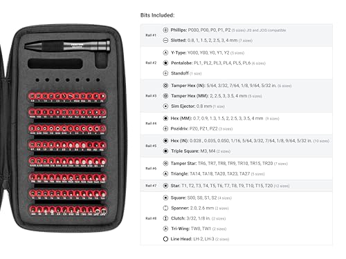 TEKTON 4 mm Precision Bit Driver and Bit Set, 97-Piece | DBA93100 - style: 97-pc. Bit Set