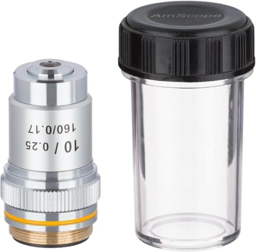 AmScope A10X 10X Achromatic Microscope Objective Lens 160mm DIN RMS Thread - style: 10X Objective