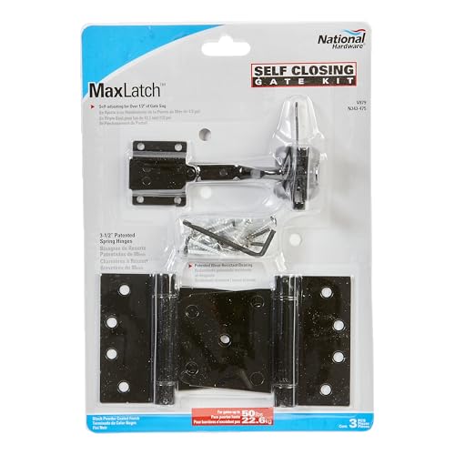 National Hardware N343-475 Self-Closing Gate Kit, Black (Pack of 5) - size: 0 (Pack of 5)