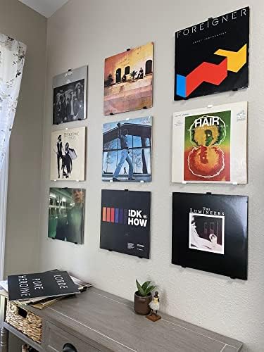 Minimalist Vinyl Record Album Wall Mount Display- 30 Pack| No Wall Damage so Perfect for Apartments, Dorms, & Office | Your Favorite Holder for Your 7-12 inch LPs… (White, 30-Record) - color: White, size: 30-Record