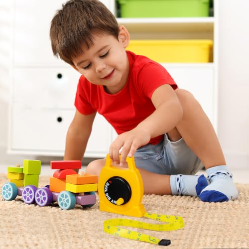 Measuring Tape Retractable Tape Measure, Wind Up Tape Measure, Easy Wind- Up - Easy to Read Body Measuring Tape Soft PVC with Inch & CM Scale, Educational Pretend Play Tool for Boys Girls Age 3+