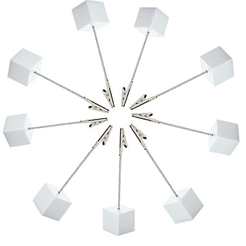 10pcs Table Number Holder Name Place Card Holder Memo Clip Holder Stand Note Holder Pictures Card Paper Menu Clip (Pure White) - color: Pure White