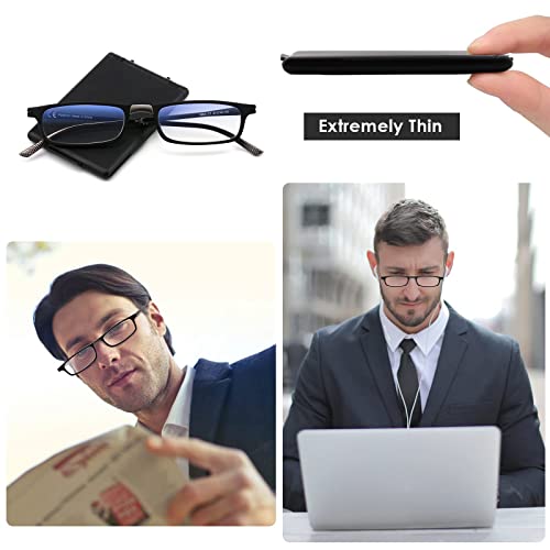 SKYOAK Evolved Folding Reading Glasses for Women Men 2.5 BLACK - color: Full Size-black