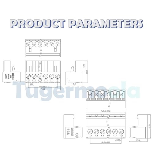 28 Sets Screw Terminal Block Connector Assortment Kit 5.08mm Pitch PCB 2Pin 3Pin 4Pin 5Pin Connectors for 24-12AWG Cable OLA007 - size: 28sets 2/3/4/5pin kit