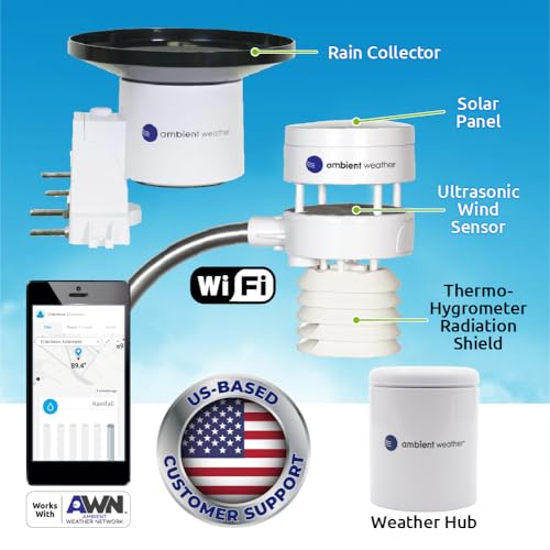 Ambient Weather WS-5000-IP3 Ultrasonic Professional Smart Weather Station - style: IP Module + Ultrasonic