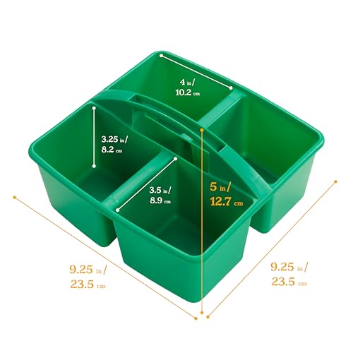 ECR4Kids 4-Compartment Medium Storage Caddy Organizer, 6-Pack, Primary - color: Primary