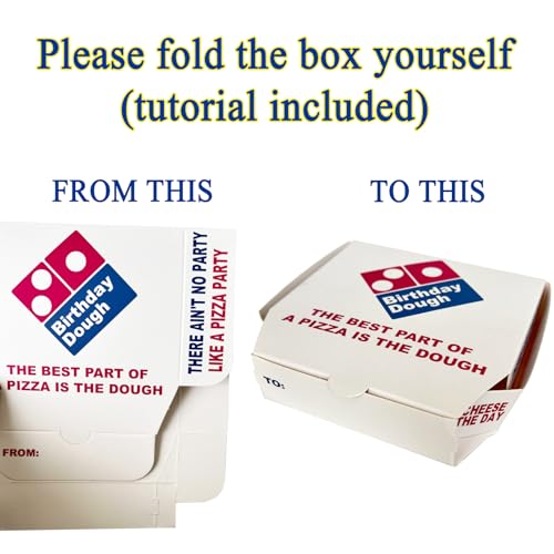 Birthday Dough Money Gift Box – Funny Mini Pizza Box Cash Holder – Unique Birthday Gift for Teens, Kids, Men, Women – Gag Gift for Money – Pizza Party Gift Idea - color: 2 Pack Birthday Dough