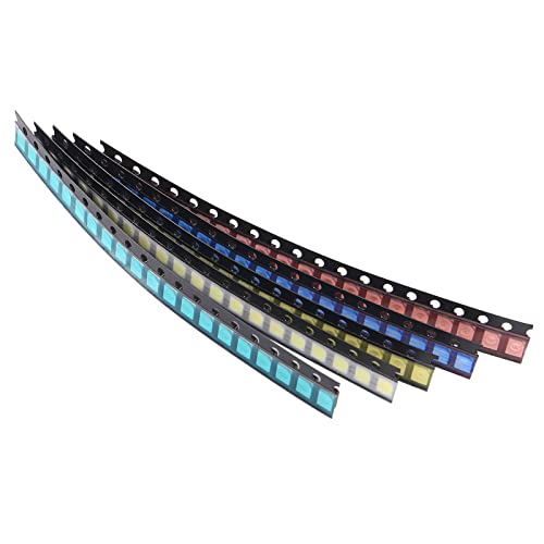 3528 1210 SMD LED Kit 100pcs 5 Colors SMD LED Diode Lights Kit Super Bright Lighting Bulb Lamps,Electronics Components Light,Emitting Diodes (Mini Chip 0.12 x 0.1 inch) - style: 3528/1210