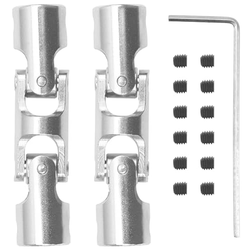 2Pcs Vgoohobby 4mm/5mm/6mm RC Boat Shaft Coupler 3 Section U Joint Coupling for RC Car Boat Robotics DIY (6mm to 6mm) - size: 6mm-6mm