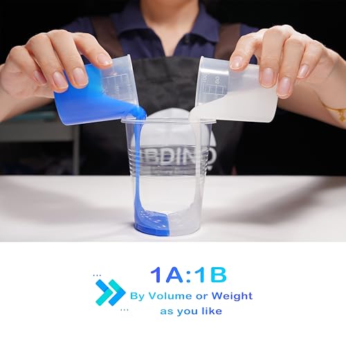 BBDINO Silicone Mold Making Kit, Liquid Silicone for Molds Making 30A Sapphire Blue, High Strength Silicon Rubber 4.4 lbs, 1:1 by Volume Ideal for Mold Casting of Resin/Jewelry/Candle/Concrete/Plaster - size: Sapphire Blue 70.6 Oz