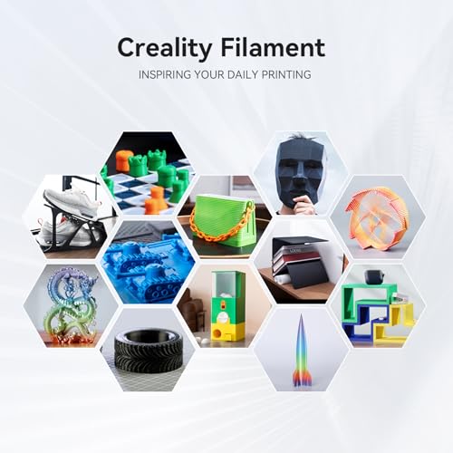 Creality Hyper PLA Filament 1.75mm, 30-600mm/s High Speed 3D Printer Filament, Dimensional Accuracy +/-0.02mm, Fit Most FDM 3D Printers, 4 Pack 1kg Spool(2.2lbs), Grey - color: Grey