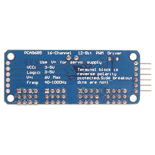 HiLetgo 2pcs PCA9685 16 Channel 12-Bit PWM Servo Motor Driver IIC Module for Arduino Robot