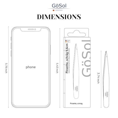 Tweezers - Professional Pointed Tweezers for Women and Men