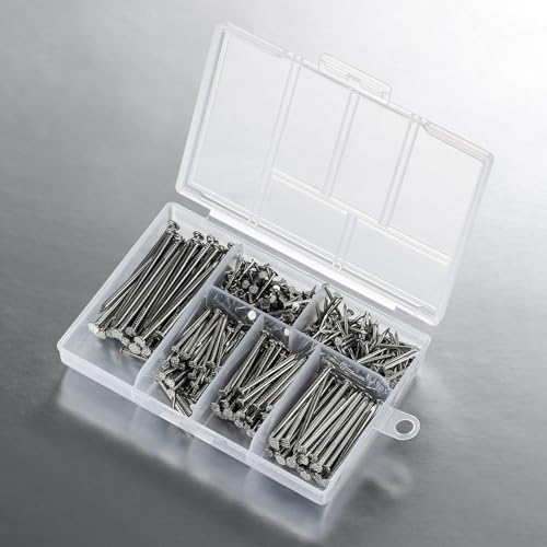 Wensilon 304 Stainless Steel assortment Nails Kit,nail for hanging pictures - color: Ss, size: Kit