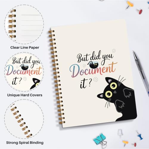 But Did You Document It Notebooks for Work Writing, Cat Gifts for Men Women - color: document