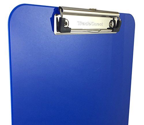 Trade Quest Dark Blue Plastic Clipboards Letter Size Low Profile (12-Pack) - color: Dark Blue