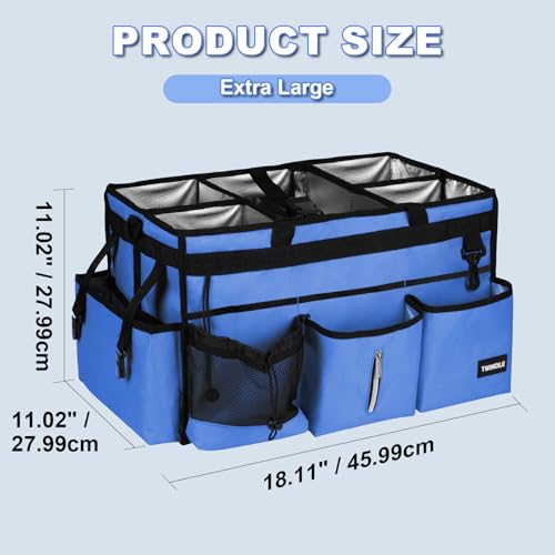 Extra-Large Wearable Cleaning Caddy With Detachable Divider,Cleaning Caddy For Cleaning Supplies Large Cleaning Supply Caddy With Adjustable Shoulder Strap & Waist Belt For Cleaners - color: Blue, size: Extra-Large