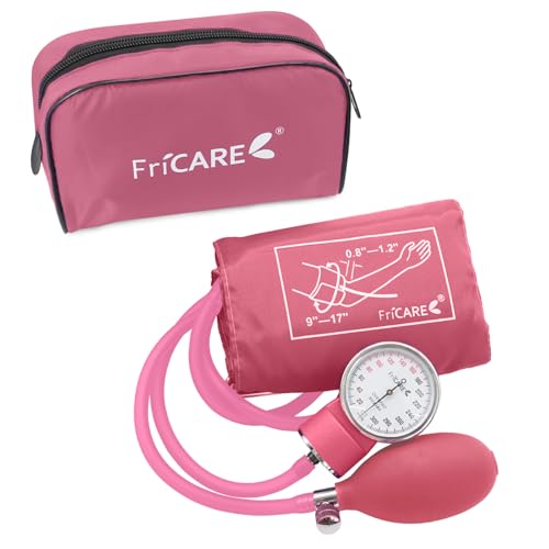 FriCARE Rose Pink Blood Pressure Cuff Manual for Nurses/Nursing Students - color: Rose Pink