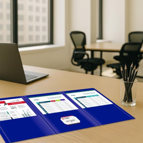 C-Line 3-Pocket Tri-Fold Poly Portfolios, Blue, 24/Box (33945-24) - color: Blue, size: 24 Count (Pack of 1)