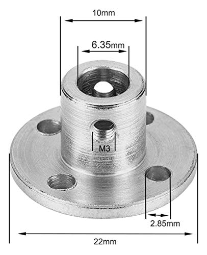 4Pcs 6.35mm Flange Coupling Connector, Rigid Guide Model Coupler Accessory, Shaft Axis Fittings for DIY RC Model Motors - size: 6.35mm