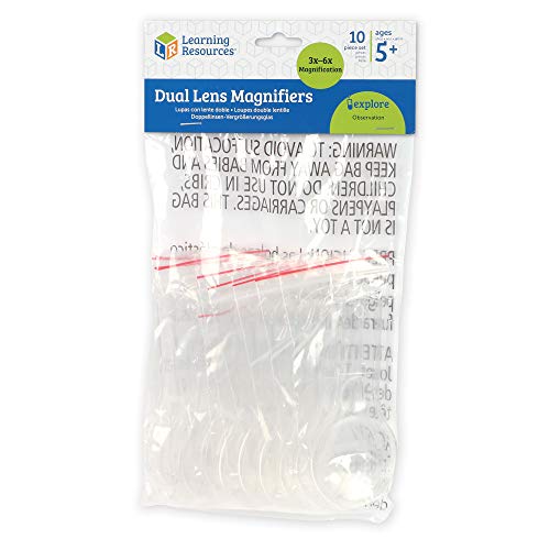Learning Resources Dual Lens Magnifiers, Set of 10