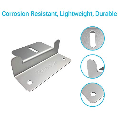 Renogy Solar Panel Mounting Z Brackets Lightweight Aluminum Corrosion-Free Construction for RVs, Trailers, Boats, Yachts, Wall and Other Off Gird Roof Installation, one set of 4 Units,Gray - size: 1 Set Z Bracket