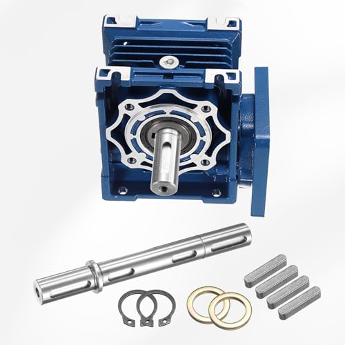 uxcell Output Double Shaft, 18mm Diameter, 164mm Length, Low Noise Alloy Steel Output Shaft with Gaskets S Ring Corner Pin for NMRV040 Worm Reducer - size: Double Shaft, style: 18mm Shaft, 164mm Length