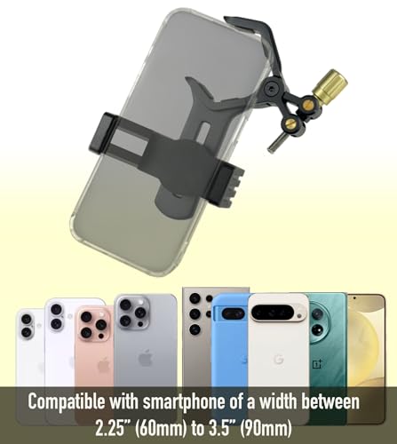 SpectrumOI Telescope Phone Adapter Mount for Telescope, Binocular, Spotting Scope, Microscope, Metal Holder Mount for Monocular, Fits 2.1" Eyepieces and Any Smartphone