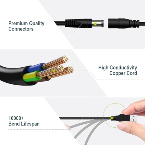 Lenink Power Supply Cable for AAA Battery, Replace AAA Battery - style: 4 AAA Batteries-USB
