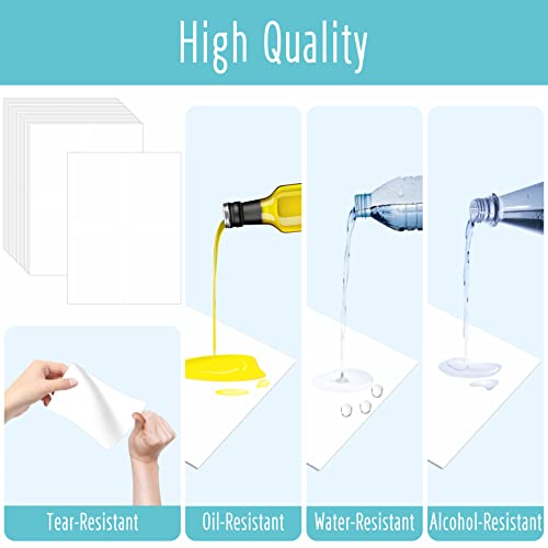80 Large Size Removable Customizable Blank Labels, Water/Oil/Tear Resistant, No Residue for Home Organization Projects, Bins, Kitchen Storage Containers, Desk Items(6”x 4”) - size: 6”x 4”, style: 80 pcs