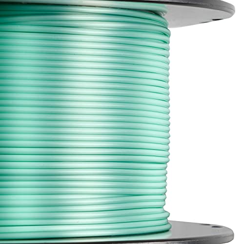 HATCHBOX Metallic Finish PLA 3D Printer Filament, Dimensional Accuracy +/- 0.03 mm, 1 kg Spool, 1.75 mm, Mint Green - color: Mint Green