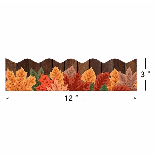 72Ft Autumn Leaves Bulletin Board Borders for Fall Classroom Decor - color: Autumn Leaves