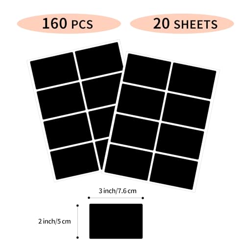 Black Removable Labels Stickers, 2X3 Inch Removable Large Label Stickers for Moving Boxes and Storage Bins- Waterproof- Tear Resistant - color: Black, size: 2 x 3 inch
