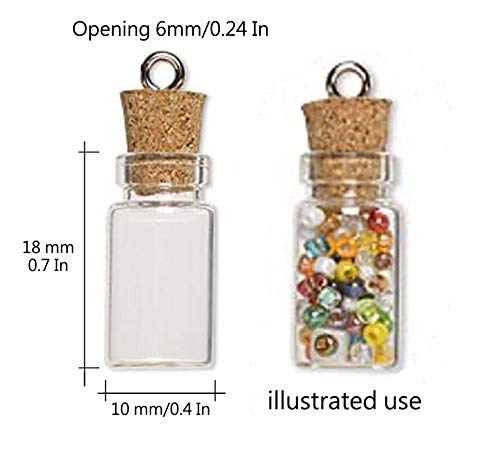 100pcs 0.5ml-extra Mini Tiny Clear Glass Jars Bottles with Cork Stoppers, Glass Bottles for Decoration, Arts & Crafts, Projects, Party Favors,100 Botlles + 100 Screws