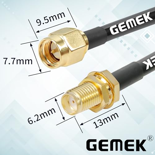 2ft SMA Cable 2PCS, SMA Male to SMA Female Bulkhead RG316 SMA Extension Coaxial for 4G LTE Router Cellular SDR USB Dongle Receiver - size: 2 ft - 2PCS