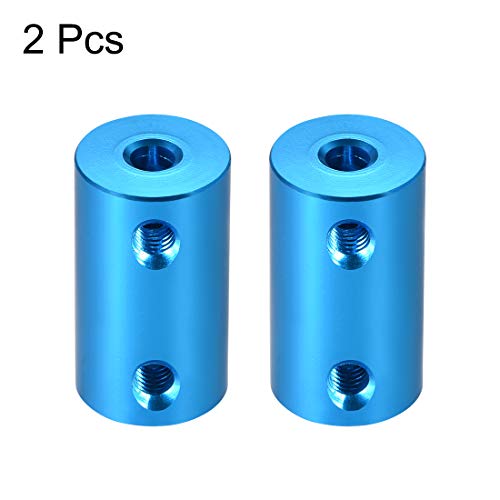 uxcell 4mm to 4mm Bore Rigid Coupling Set Screw L25XD14 Aluminum Alloy,Shaft Coupler Connector for 3D Printers, Motor Accessories,Blue,2pcs - color: Blue, size: 4mm to 4mm