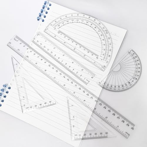 6 Piece Geometry Set, Professional Drafting Tools