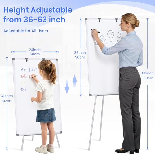 MAKELLO White Board Stand 36x24 in, Portable Whiteboard Easel - color: A, size: 24"W x 36"H