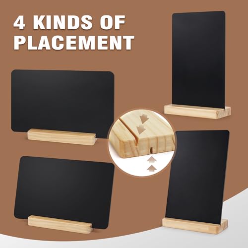 SELEAD Small Chalkboard Words Sign with Wooden Stand - 2 Pack 8x12 Inch - size: 8x12"(2-pack)-chalkboard