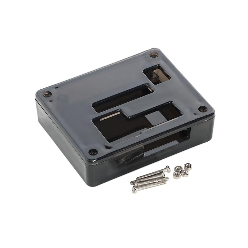 3pcs W1209 Temperature Controller Acrylic Case, Smoke Black Protective Enclosure for Digital Thermostat Module and DIY Projects - color: Black