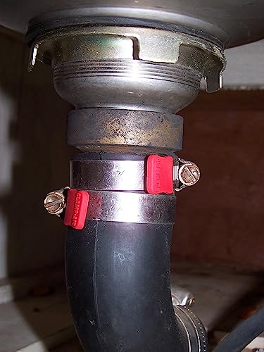 Marine Automatic Bilge Pump Kit Hose Clamp end caps for 1/2" Wide Bands. Boat Engine Accessories. Package of 20. Color: Red