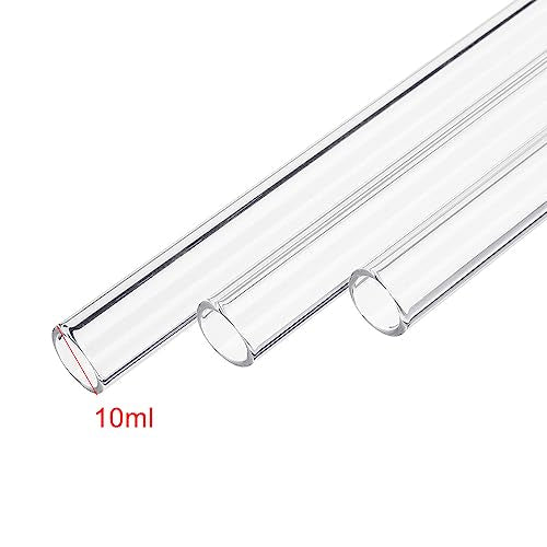 10pcs 300mm Long Borocilicate Glass Tubes OD 10mm Thickness 1mm Wall Glass Tube Laboratory Tubing Clear Tubes for Art DIY