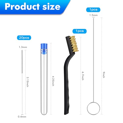 22Pcs 3D Printer Nozzle Cleaning Kit, 1.5mm Clog Poke