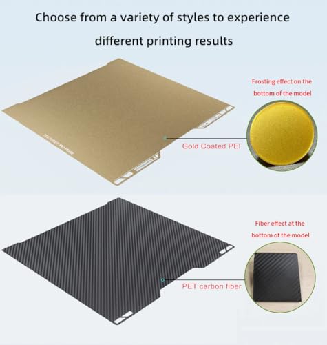 1pcs PEI Spring Steel for Bambu Lab H2C 3D Printer Bed Magnetic PEI/PET/PEO/PEY Double Sided Printing Plate (PET+PEI) - color: PET+PEI