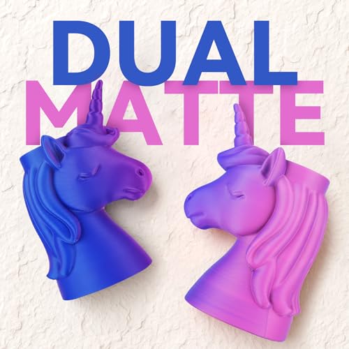 SUNLU Dual Color Matte PLA Filament 1.75mm, Red and Blue - color: Dual Blue Red, size: 1KG