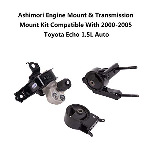 Compatible with 2000-2005 Toyota Echo 2004-2006 Scion xA xB 1.5L Auto Transmission Engine Motor Mount Set Kit A7288 A7228 A7260