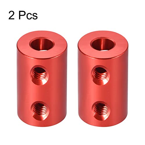 uxcell 5mm to 5mm Bore Rigid Coupling Set Screw L20XD12 Aluminum Alloy,Shaft Coupler Connector for RC Airplane Boat, Motor Accessories,Red,2pcs - size: 5mm to 5mm